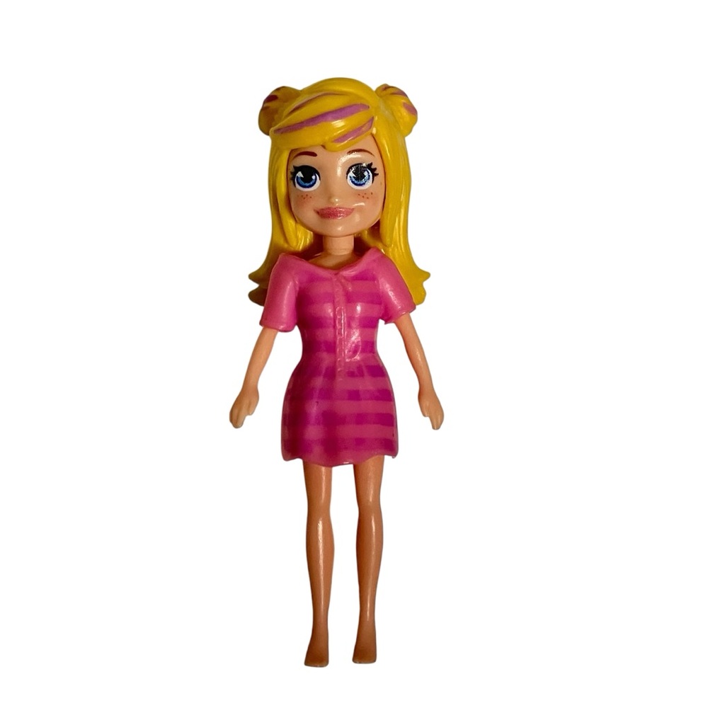 Pink Striped Girls Fashion Doll - Blonde Hair